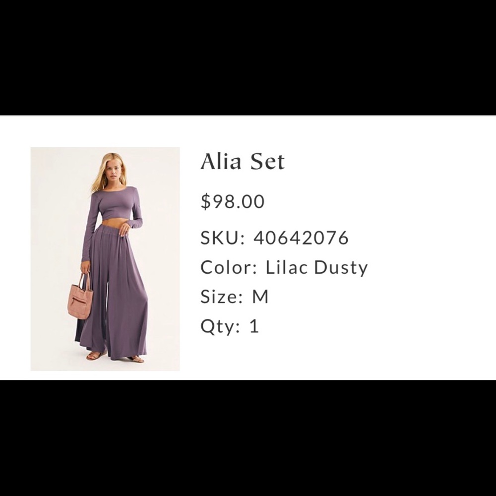 Free people beach purple set